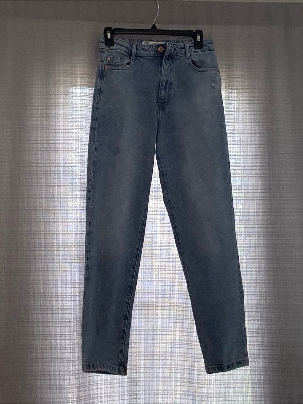 Zara Women's Straight-Leg Dark Indigo Jeans